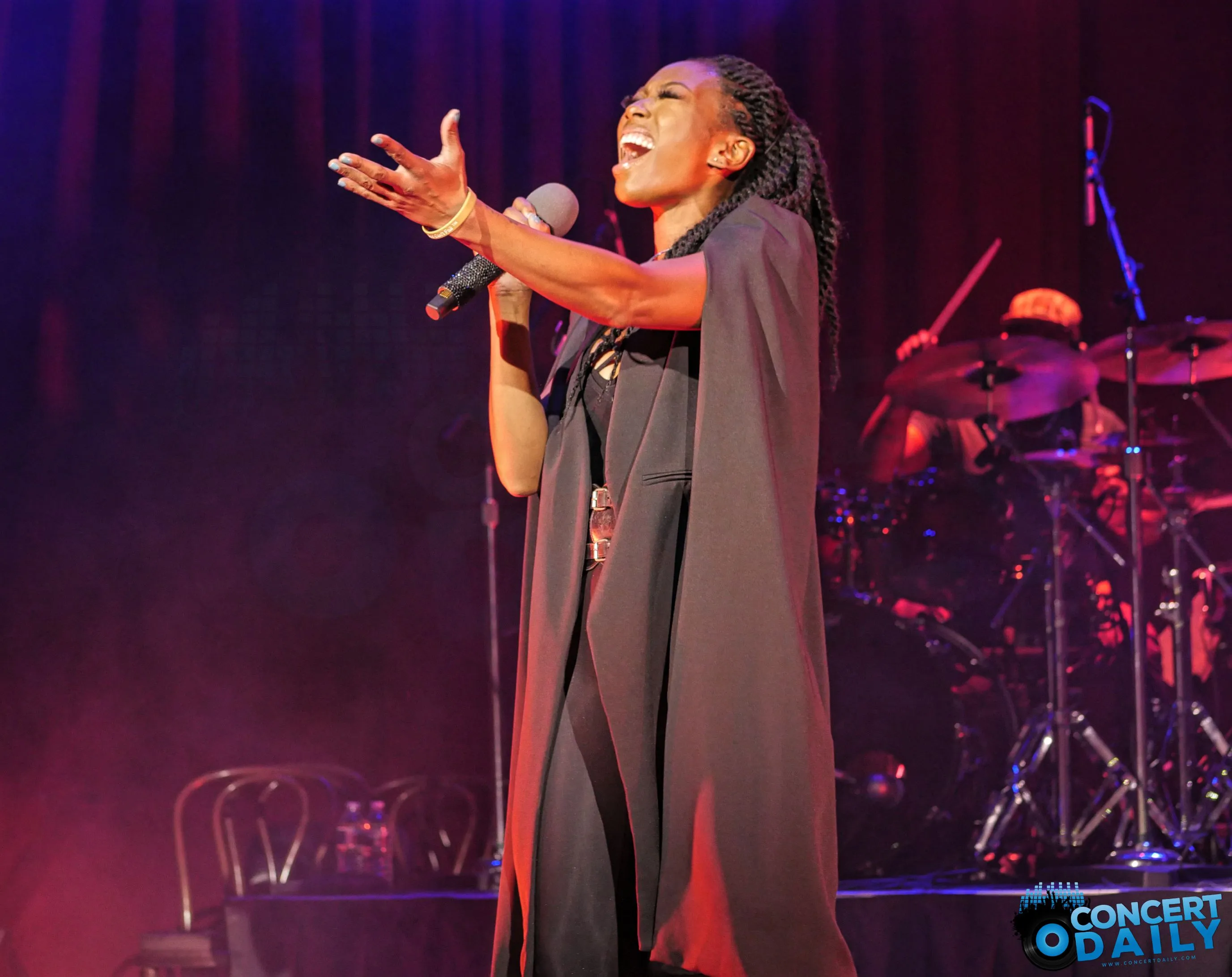 Brandy performing live on stage